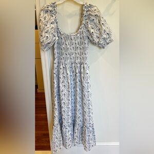 Hill House Blue and White Smocked Dress
